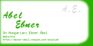 abel ebner business card