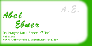 abel ebner business card